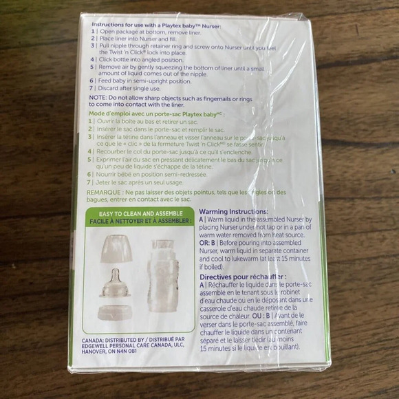 Brand New Playtex Baby Nurser Sacs 100 Count Drop-Ins Disposable Liners 4 oz - Picture 4 of 5
